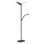 Dual LED floor lamp with reading light, black