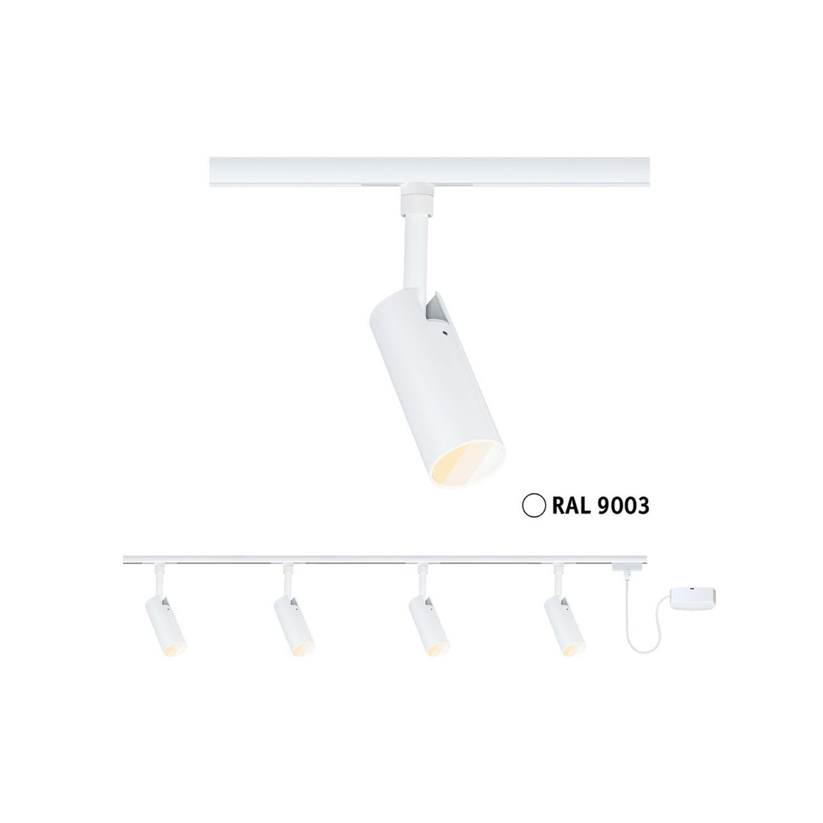 Set de pornire Paulmann URail Tubo, alb, alimentare prin cablu, CCT Set de pornire Paulmann URail Tubo, alb, alimentare prin cablu, CCT