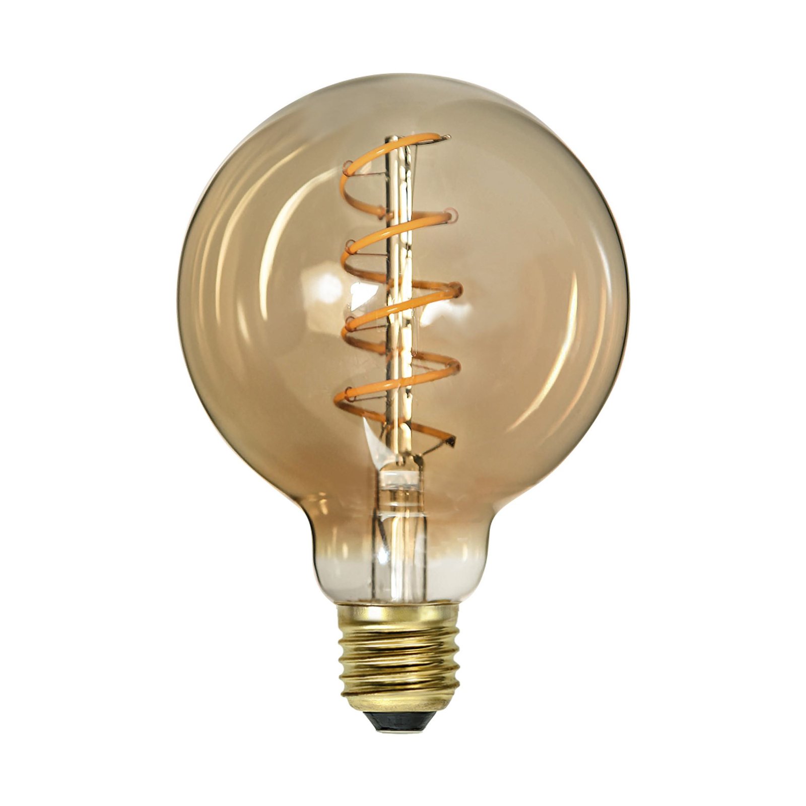 Żarówka filament LED Spiral Filament G95 E27 3,2 W bursztynowa ściemniana