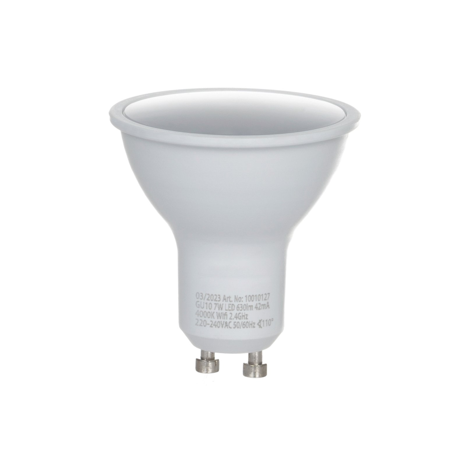 LUUMR Smart LED-reflektor GU10 840 plast 7W Tuya WLAN opal