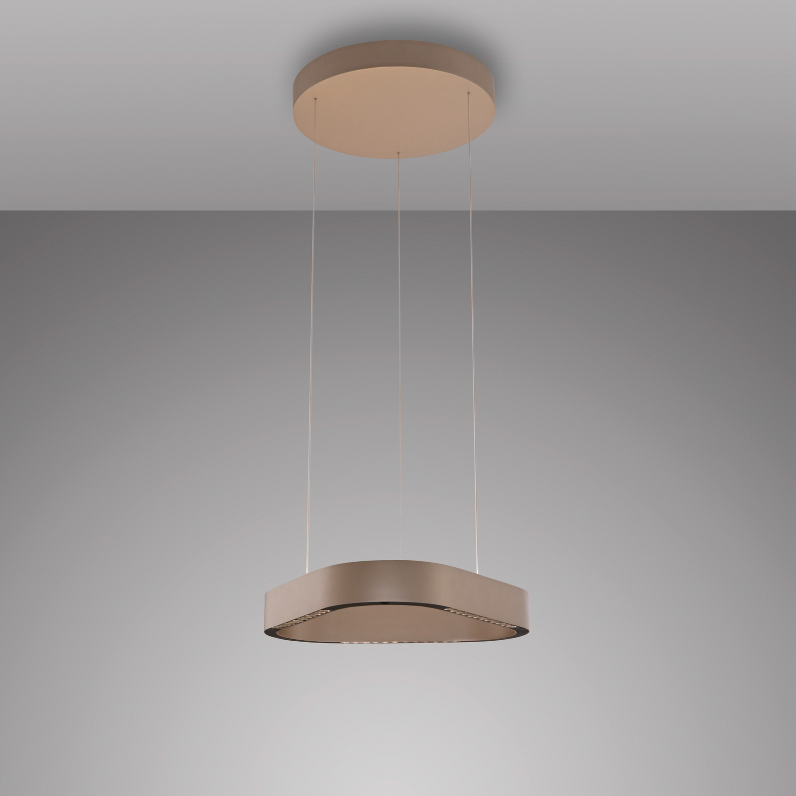 Lámpara colgante LED Q-Stretto de Paul Neuhaus, bronce, 40,8 cm