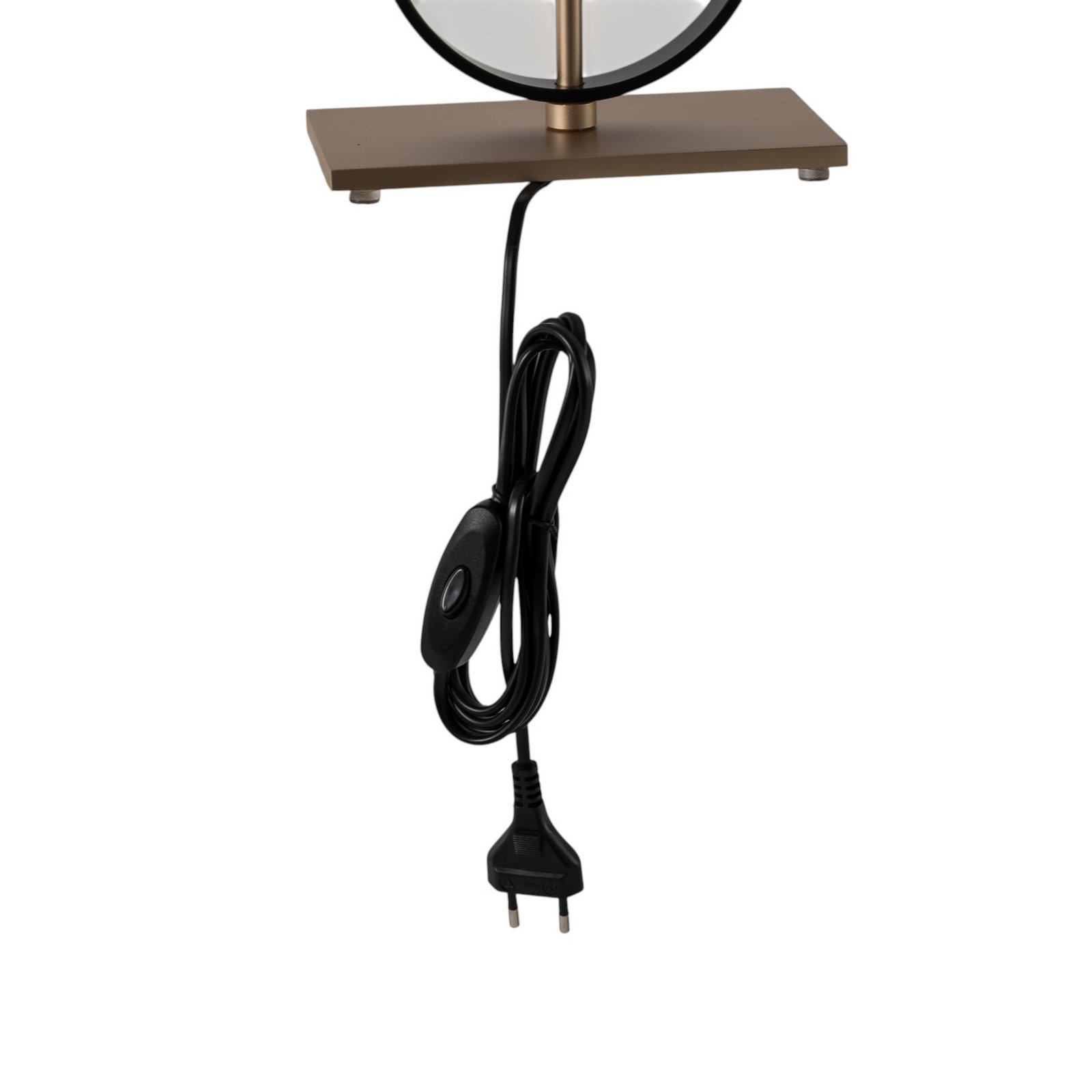 Tischleuchte Priam, schwarz/gold, Stahl, Höhe 42 cm