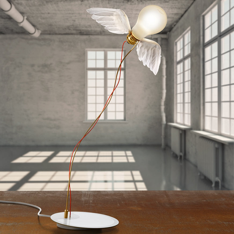 LED-designer-bordlampe Lucellino LED med vinger