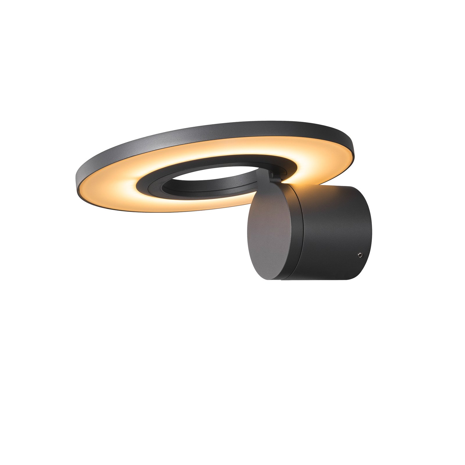 SLV LED wandlamp I-Ring, antraciet, aluminium, Ø 24 cm