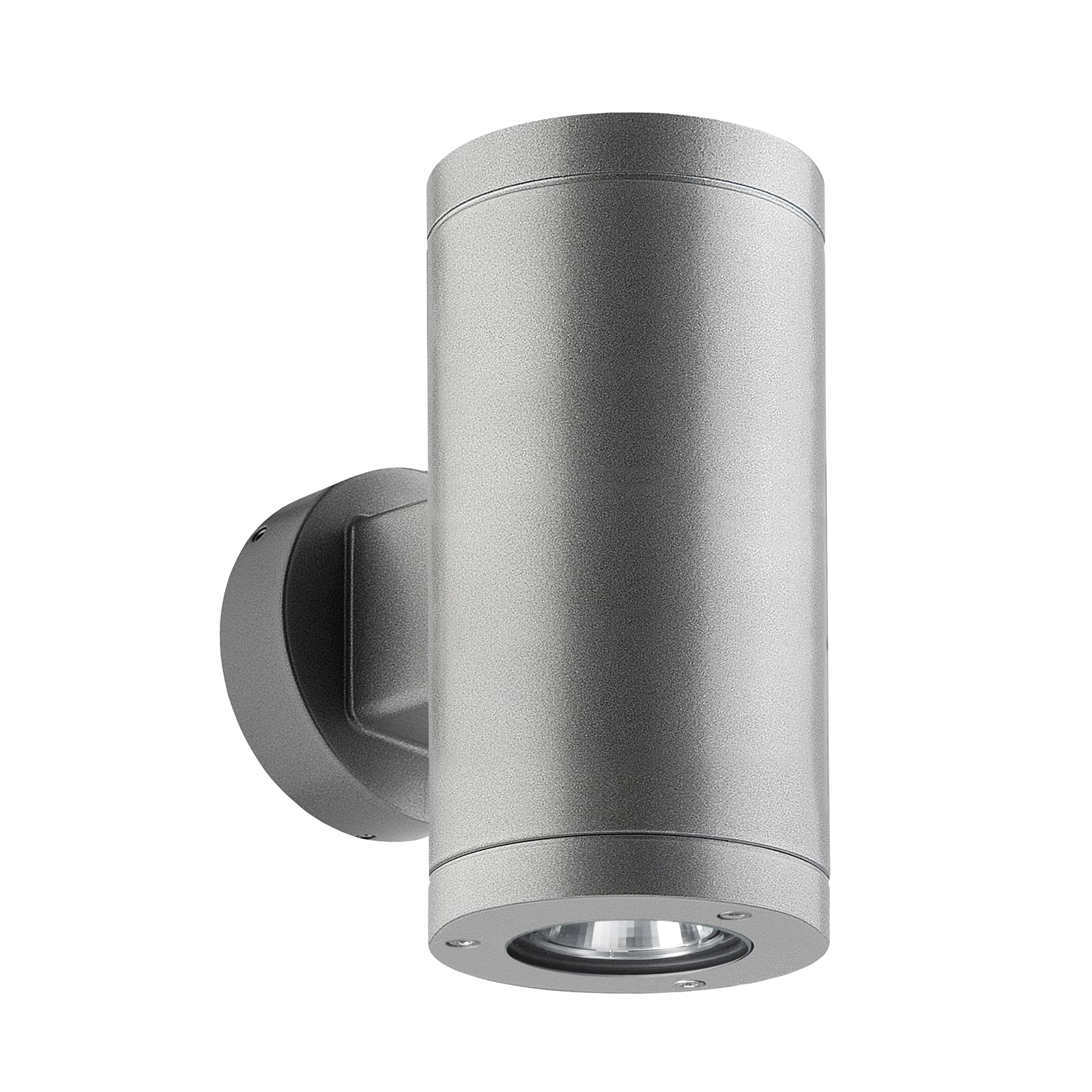 LCD 1066 LED outdoor wall light up/down silver 14°/54°, die-cast aluminium, float glass, 4.5 W, energy efficiency: A+, W: 8.6 cm, H: 17.2 cm