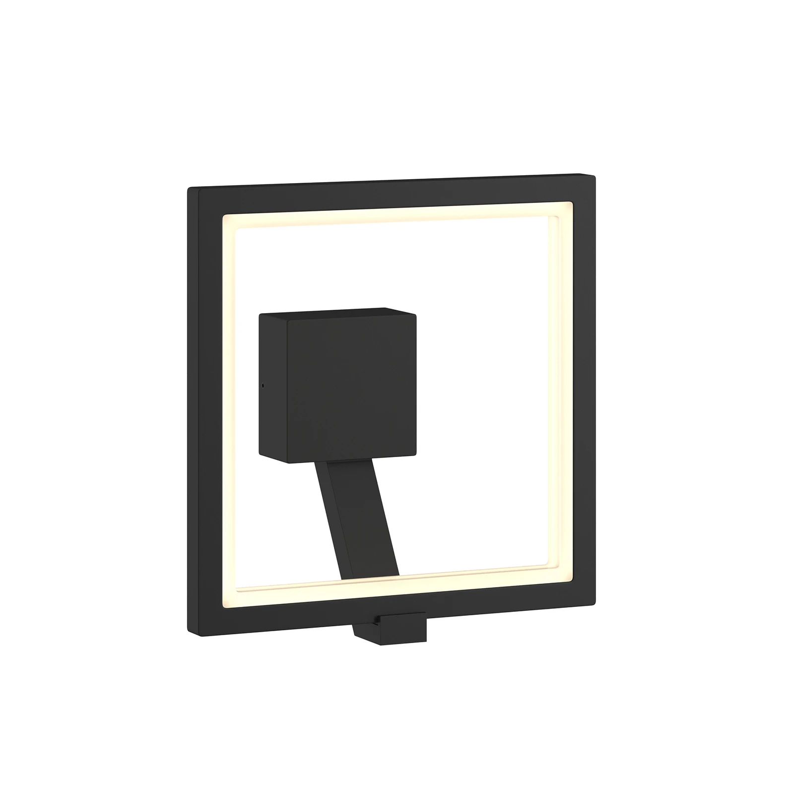 Lucande Square LED-vägglampa, antracit, metall, IP65