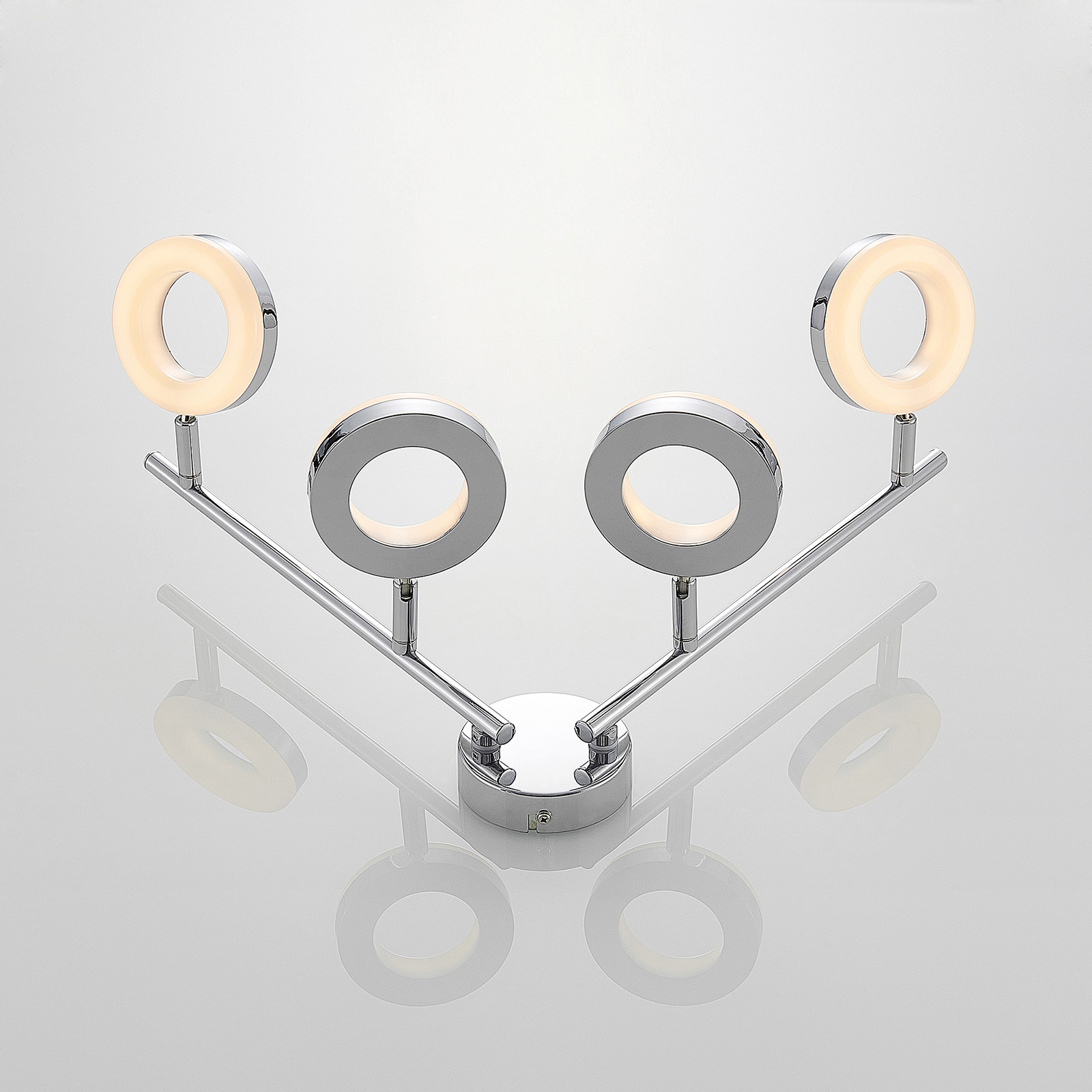 ELC Tioklia LED-Deckenleuchte, chrom, vierflammig