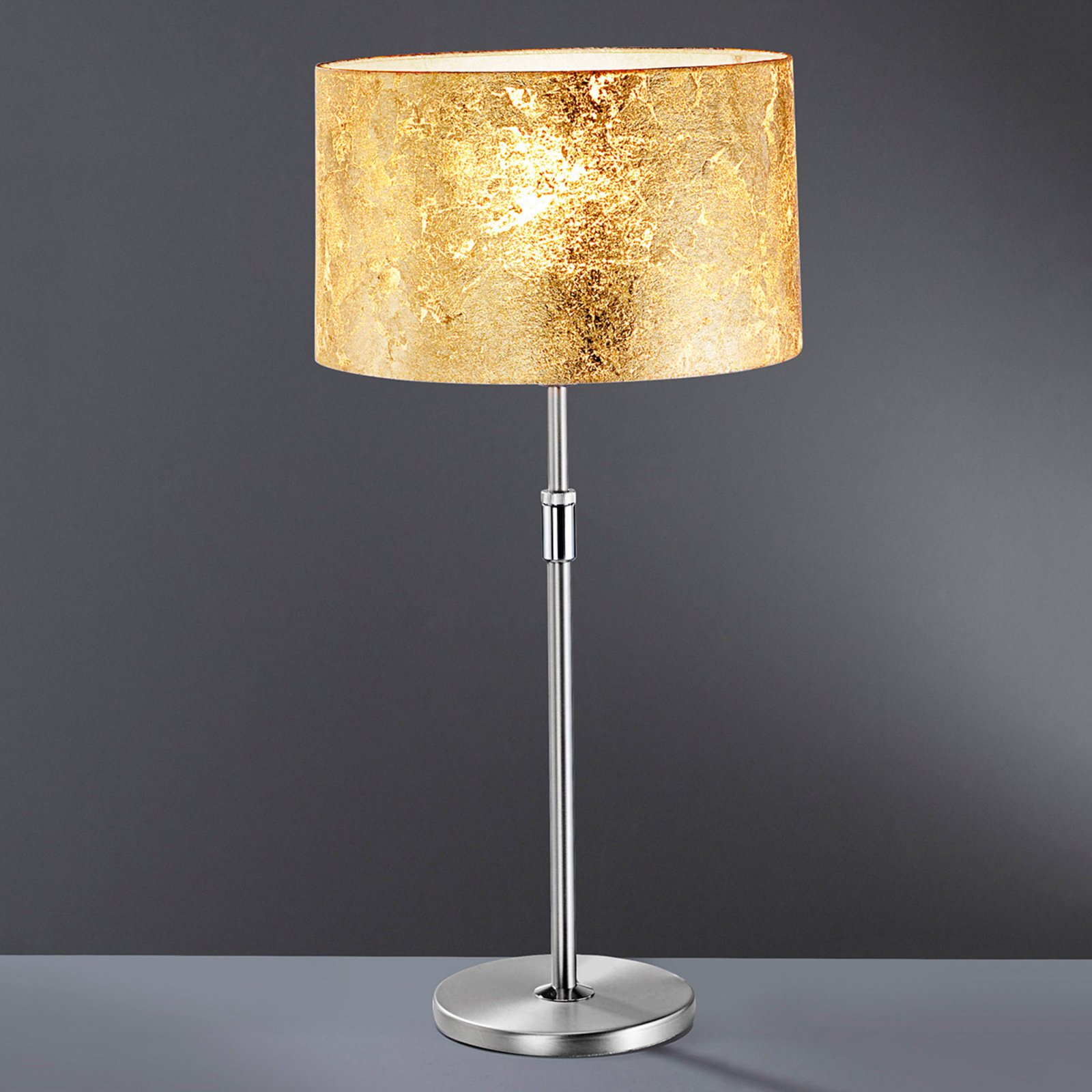 Alea Loop table lamp with gold leaf coating