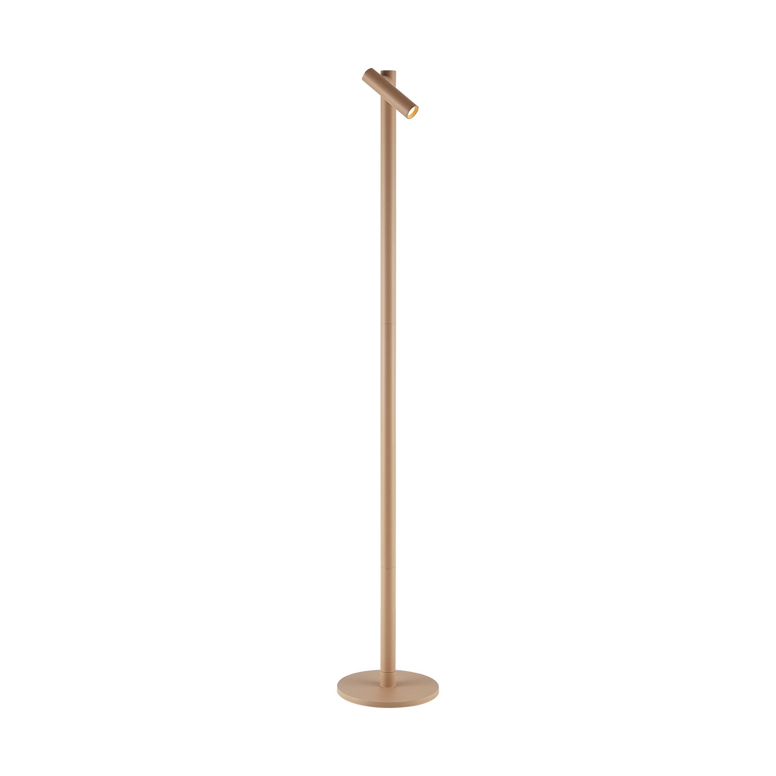 Molto Luce LED rechargeable floor lamp Mimo F, sand-coloured, aluminium