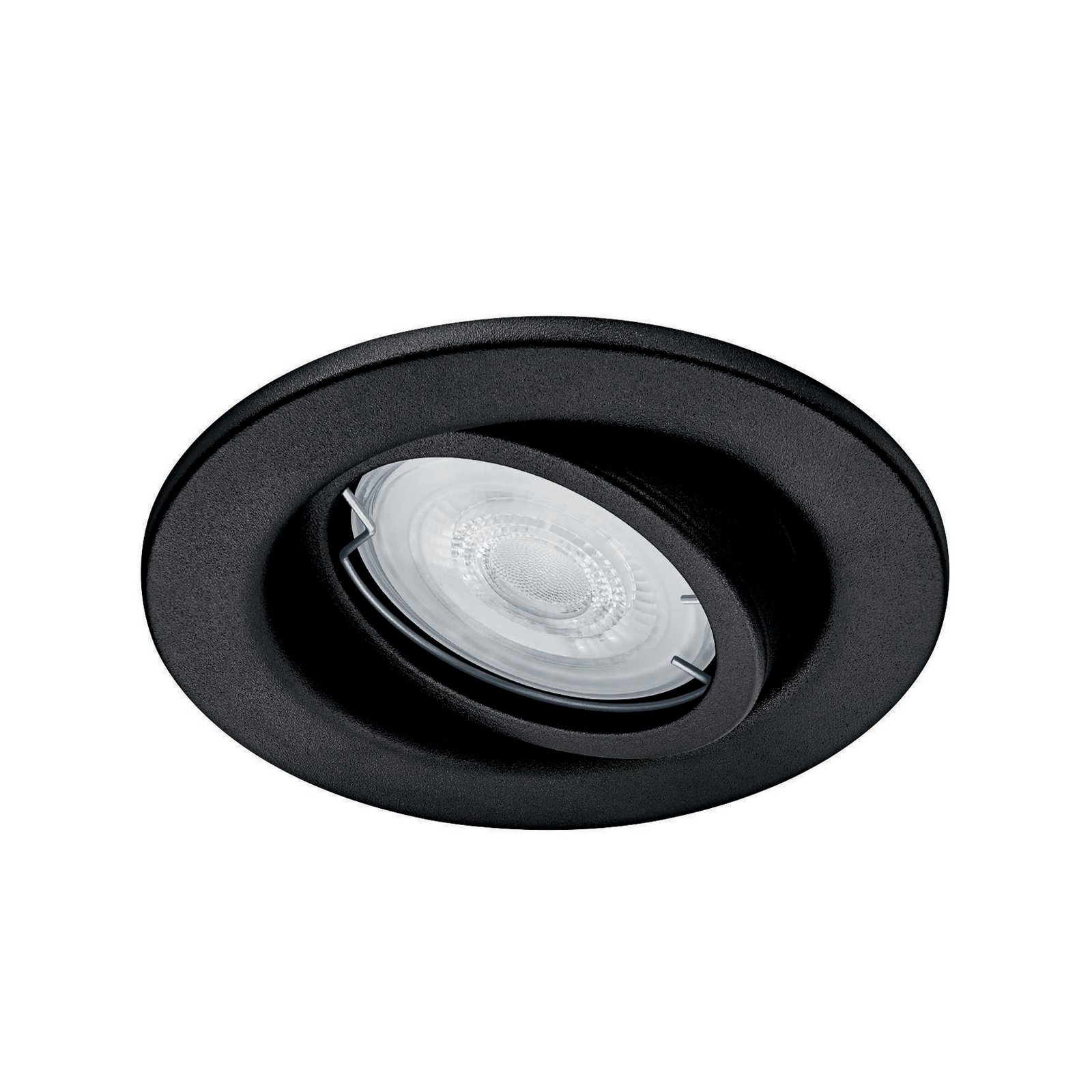 Einbaulampe Fresco, schwarz, Edelstahl IP23 GU10-LED - Philips