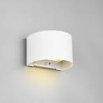 LED акумулаторна външна стенна лампа Talent, бяла, ширина 16 см, сензор