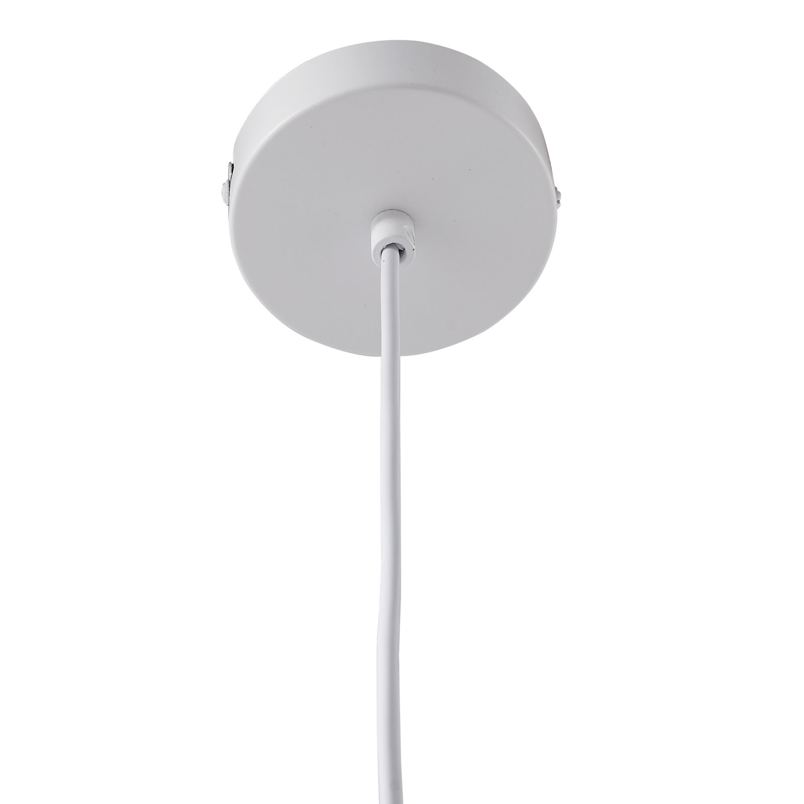 Lindby Helin pendant light, white, Ø 30 cm, fabric