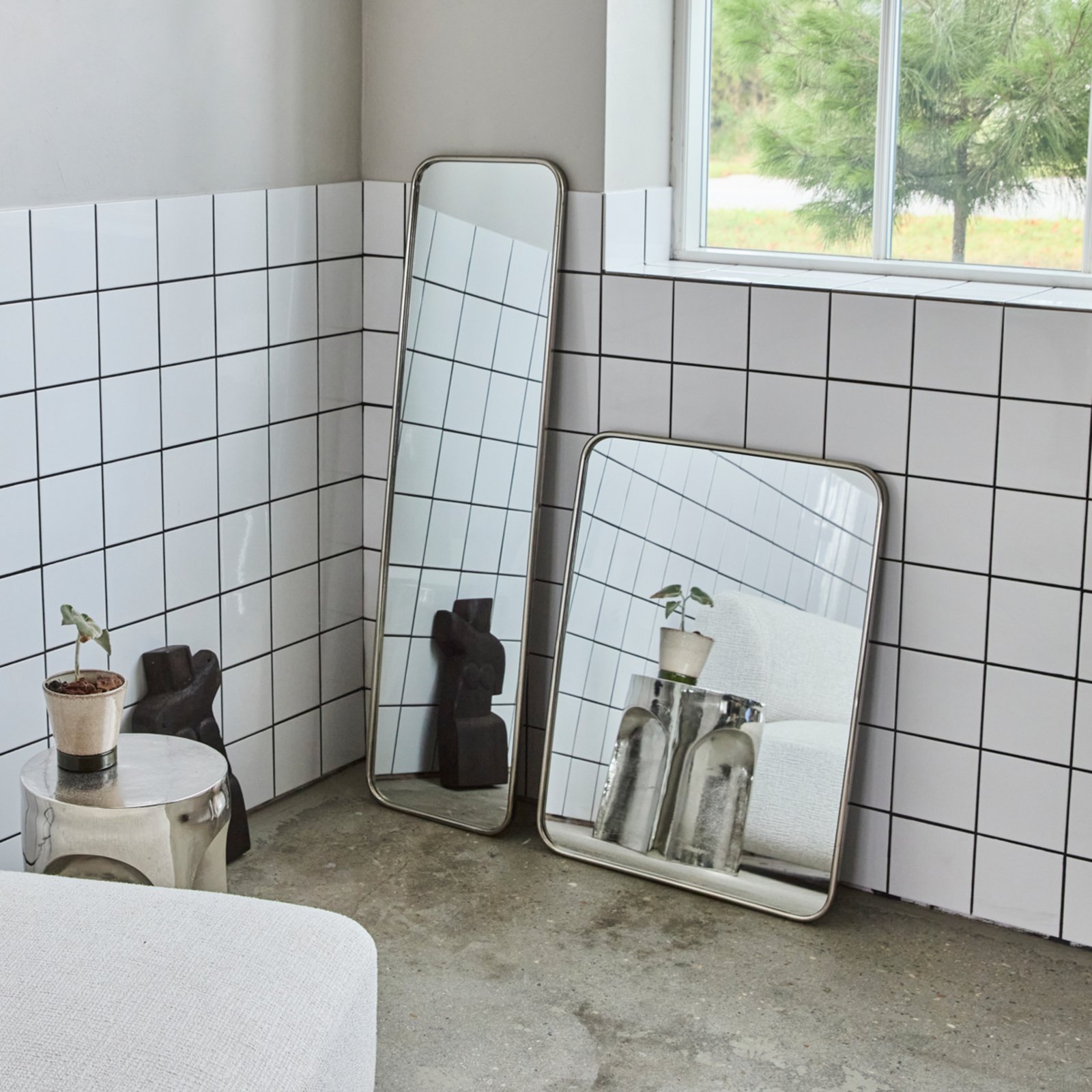 HDMirror wall mirror, 60 x 80 cm, silver - House Doctor