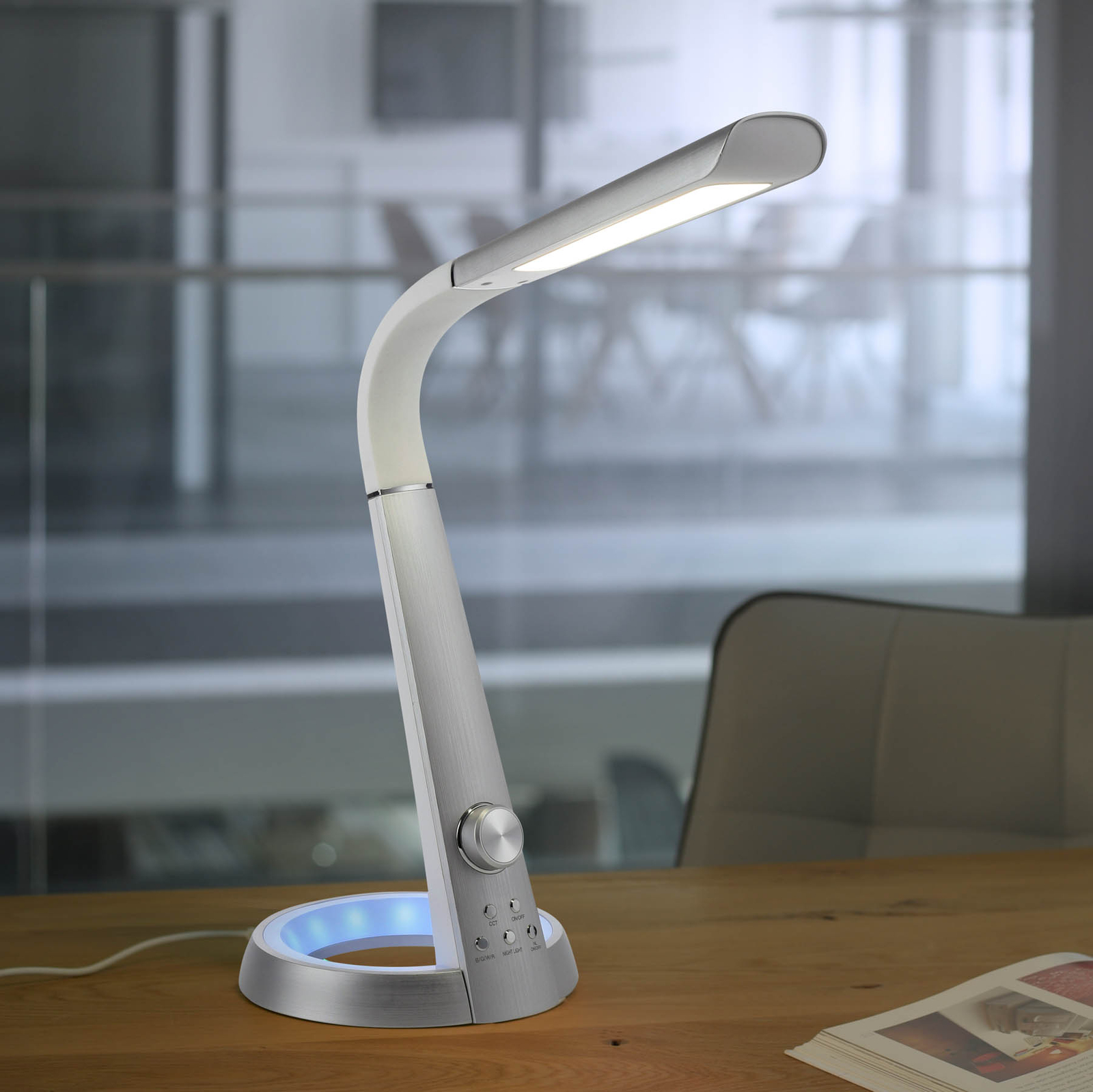 Paul Neuhaus Bill lampada LED da scrivania argento