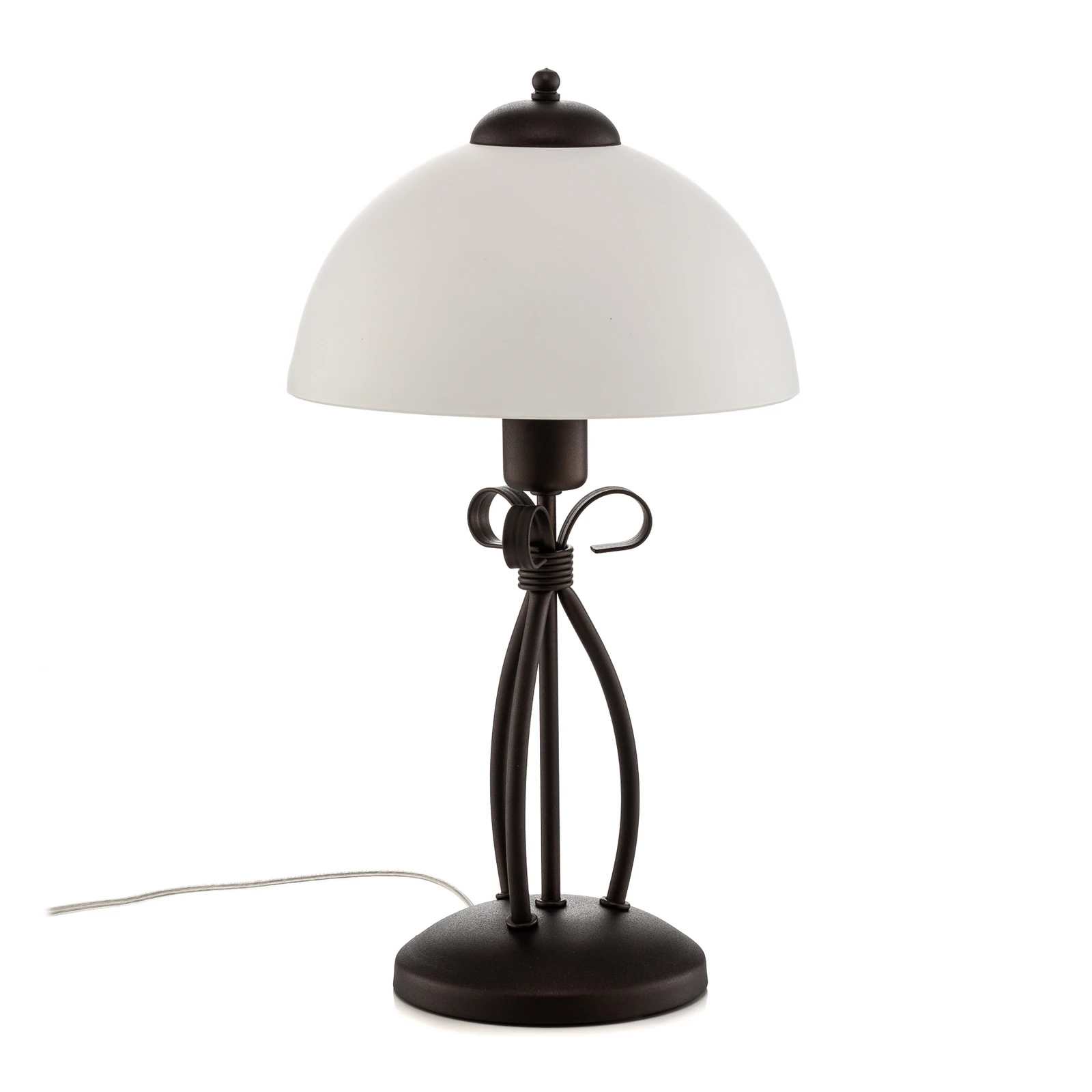 Adoro stolna lampa sa staklenim sjenilom, smeđa