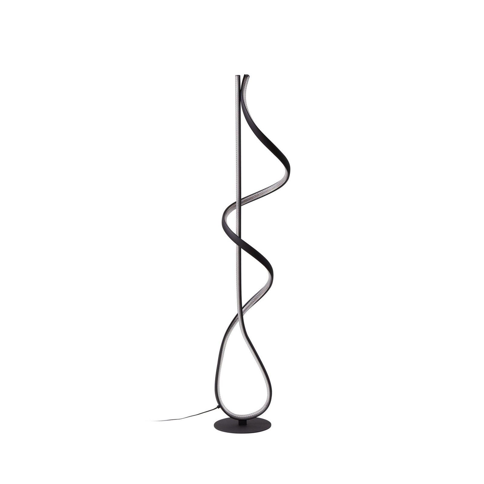 Lampa stojąca LED Rodado Lucande, czarna, 132 cm, aluminium