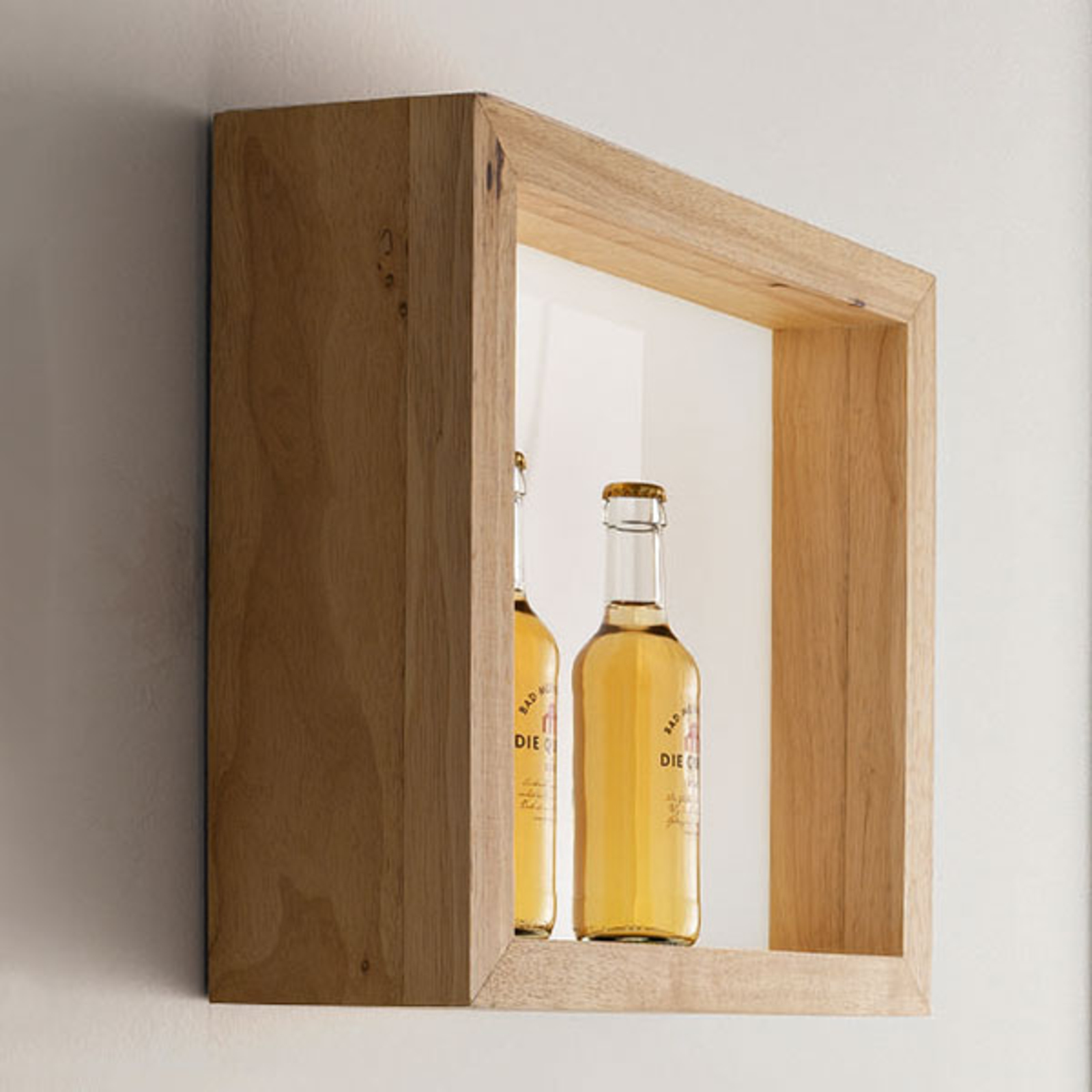 Fabas Luce Window LED wall light, 37 x cm, oak wood, for Living / Dining Room, metal, wood, 29 W, energy efficiency: A+, W: 37.5 cm, H: 37.5 cm