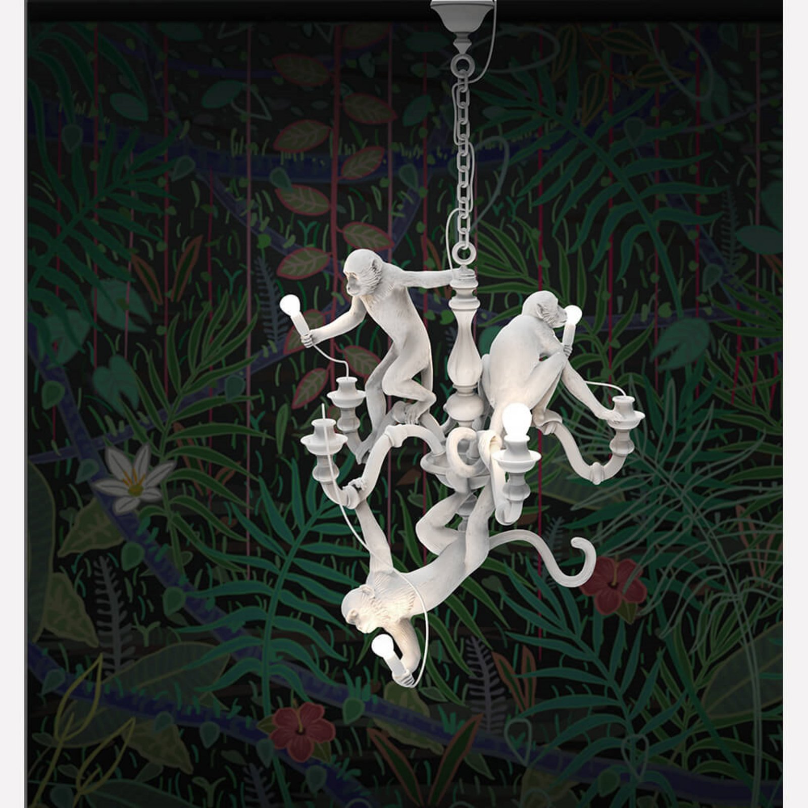 Monkey Chandelier Vit - Seletti