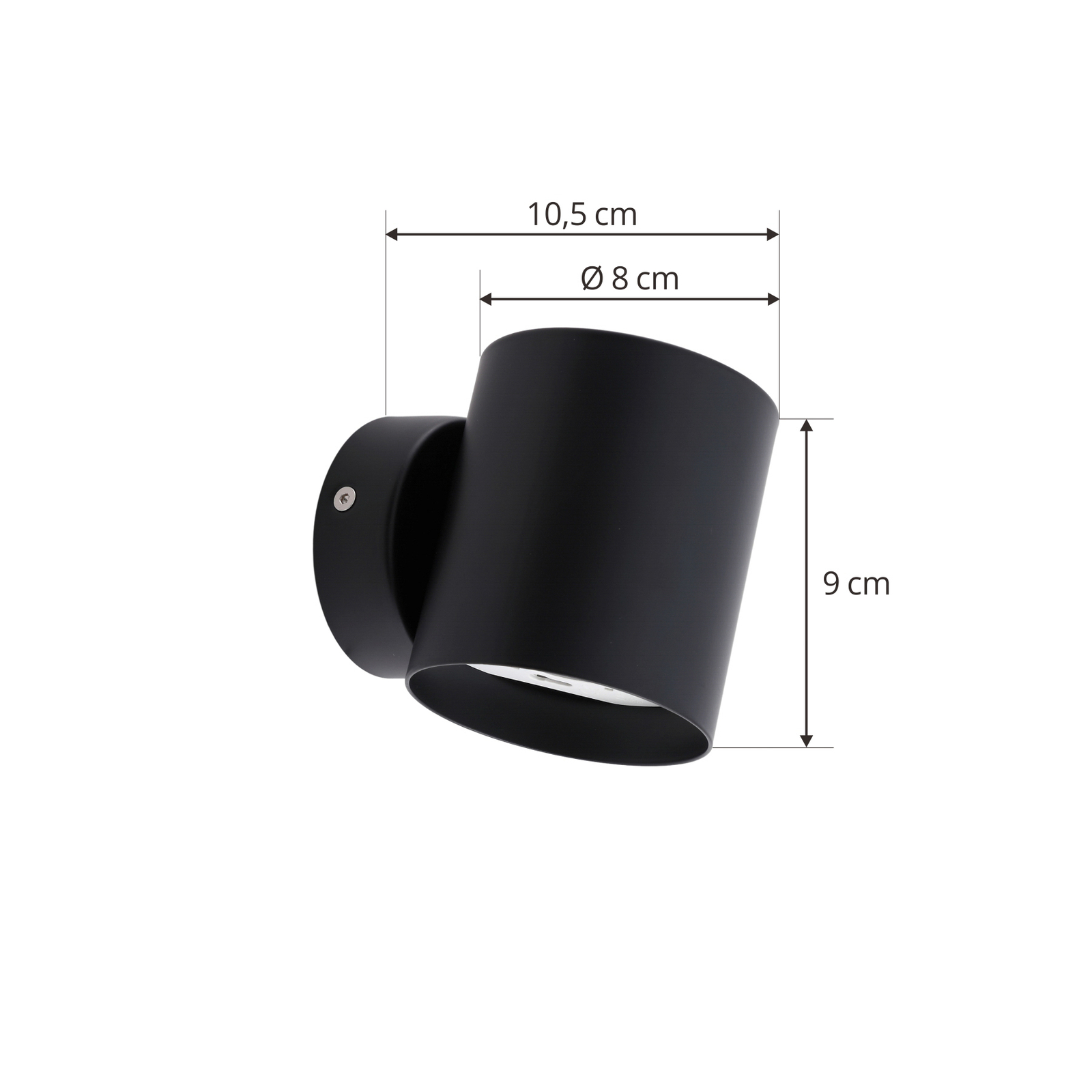 Lindby Aplică de perete Jyla, negru, sus/jos