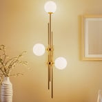 1073Y30 wall light, 3-bulb, gold