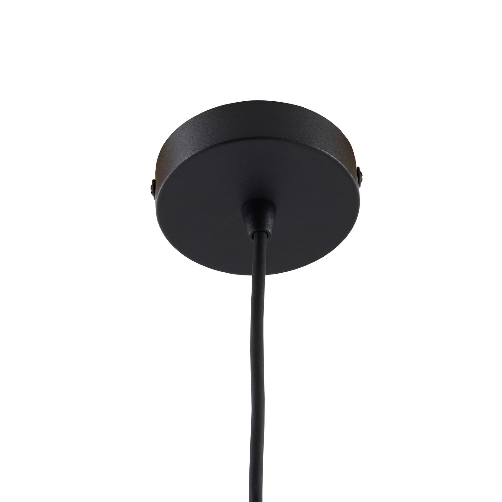 Lucande Marrin outdoor pendant light, black, metal, Ø 31 cm