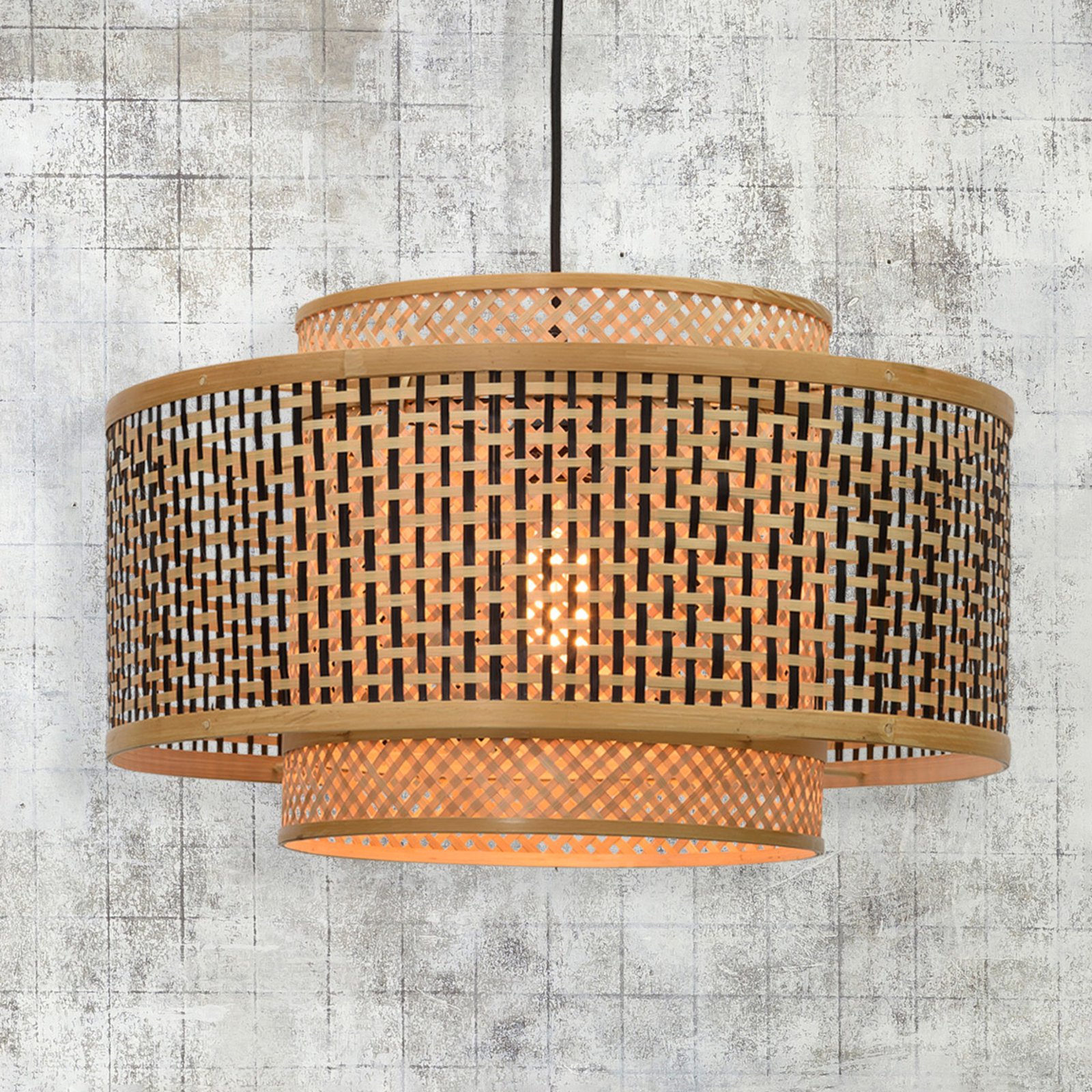 GOOD & MOJO Bhután függő lámpa bambusz Ø 50 cm