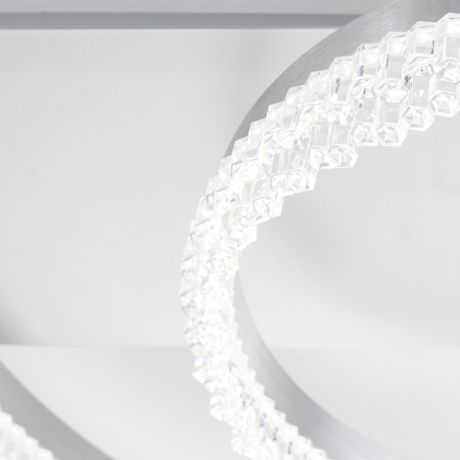 Brilliant Plafonieră cu LED Aurora aluminiu Ø 61 cm aluminiu CCT - Camera de zi / sufragerie - modern - aluminiu periat