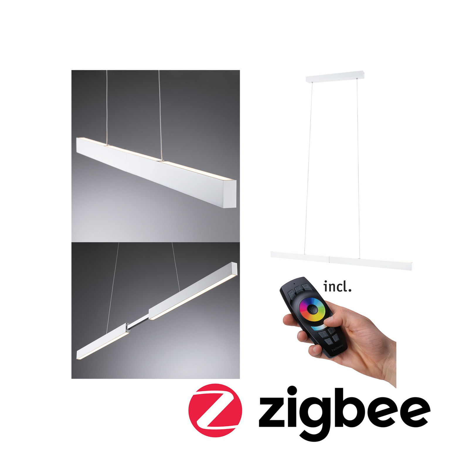 Paulmann Aptare LED-Hängelampe, ZigBee, weiß