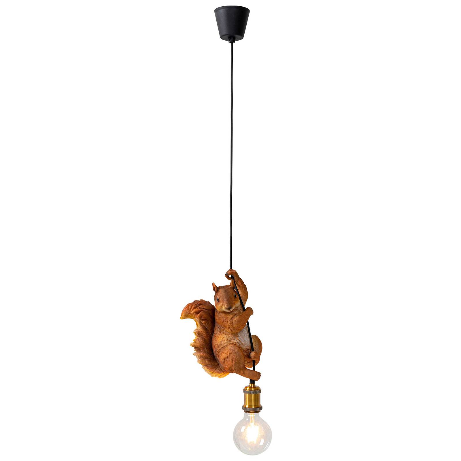 Lampa wisząca Kare Squirrel z modelem wiewiórki