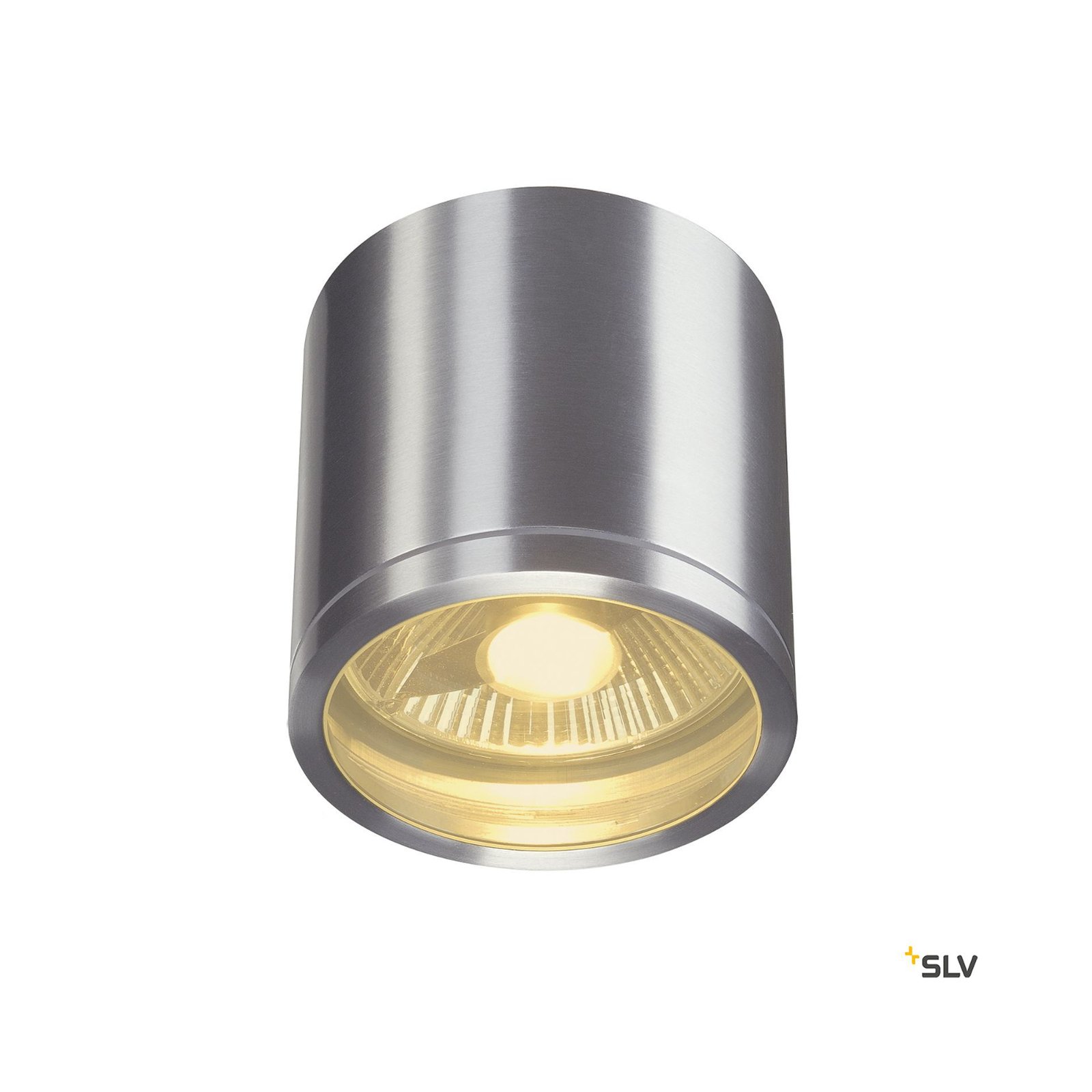 SLV Rox udendørs loftlampe, aluminium, Ø 12,5cm