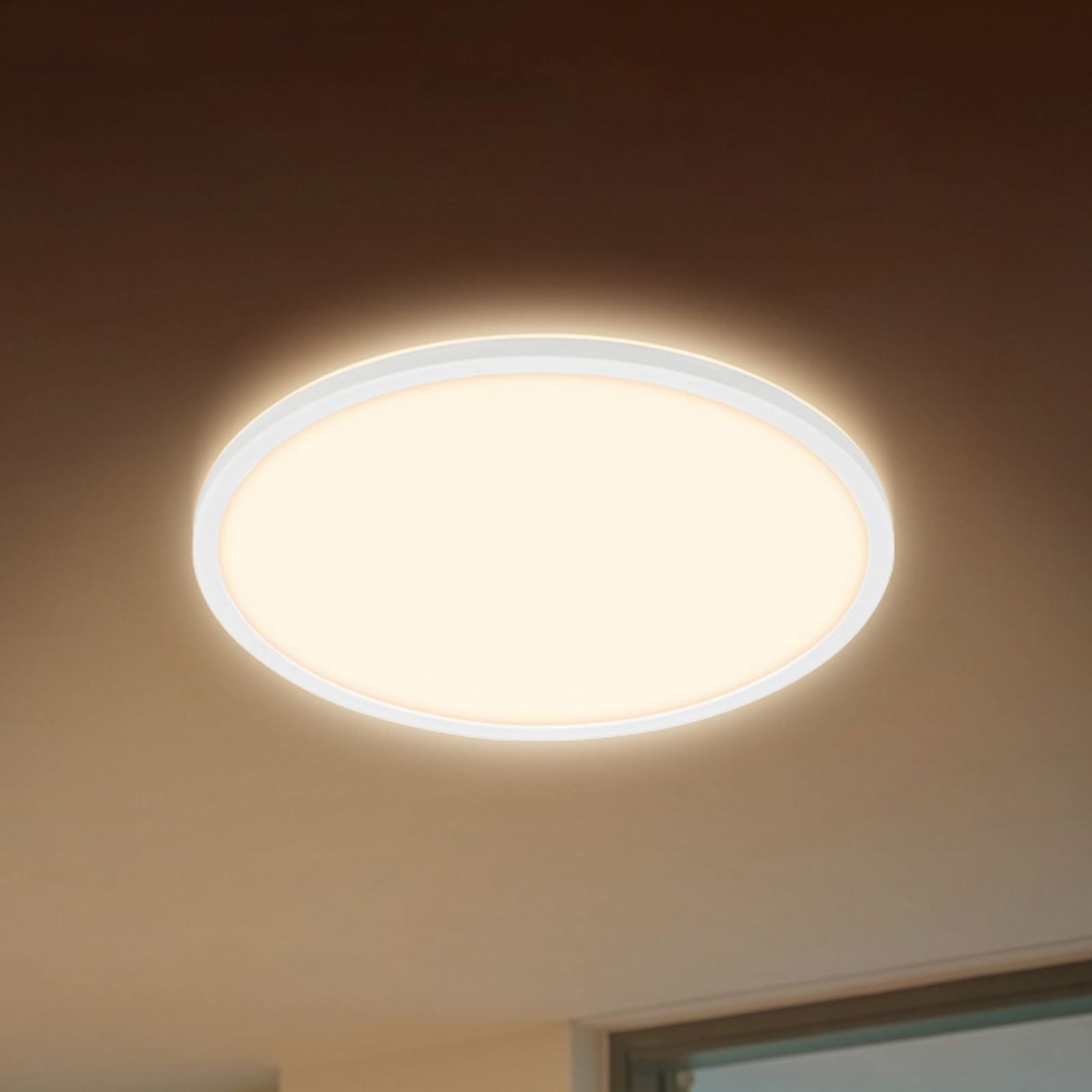 Lampa sufitowa LED Happy, RGBIC, CCTIC, biała, pilot