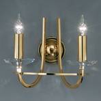 KOLARZ Imperial wall light, brass, two-bulb