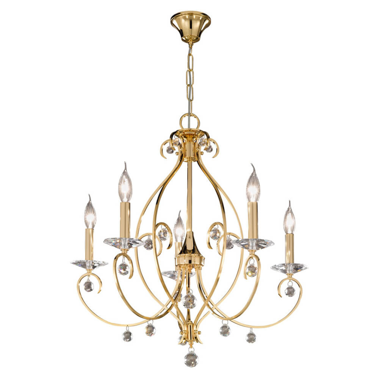 KOLARZ Carat - five-bulb chandelier