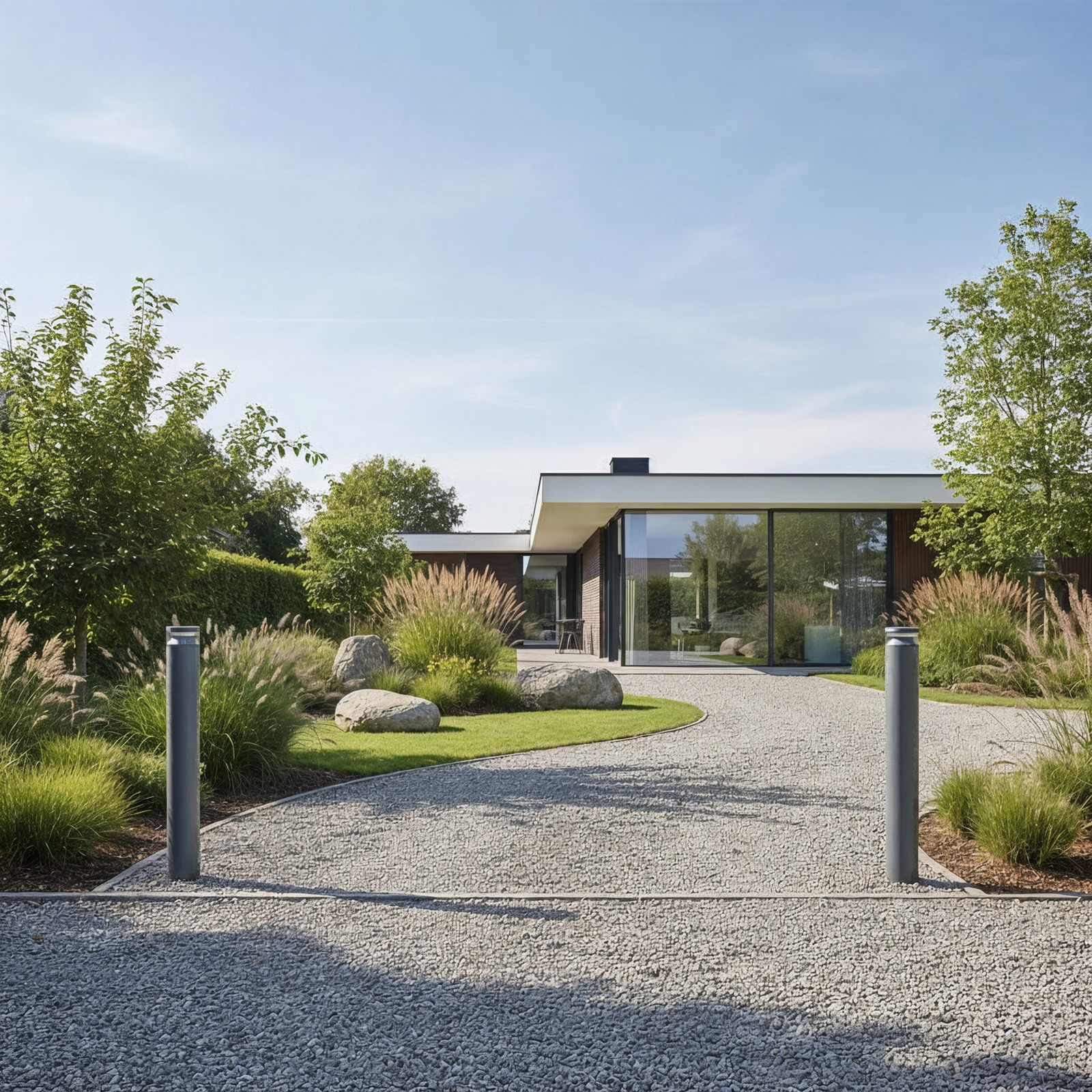 Ideal Lux LED-väglampa Boeing, höjd 100 cm, antracit