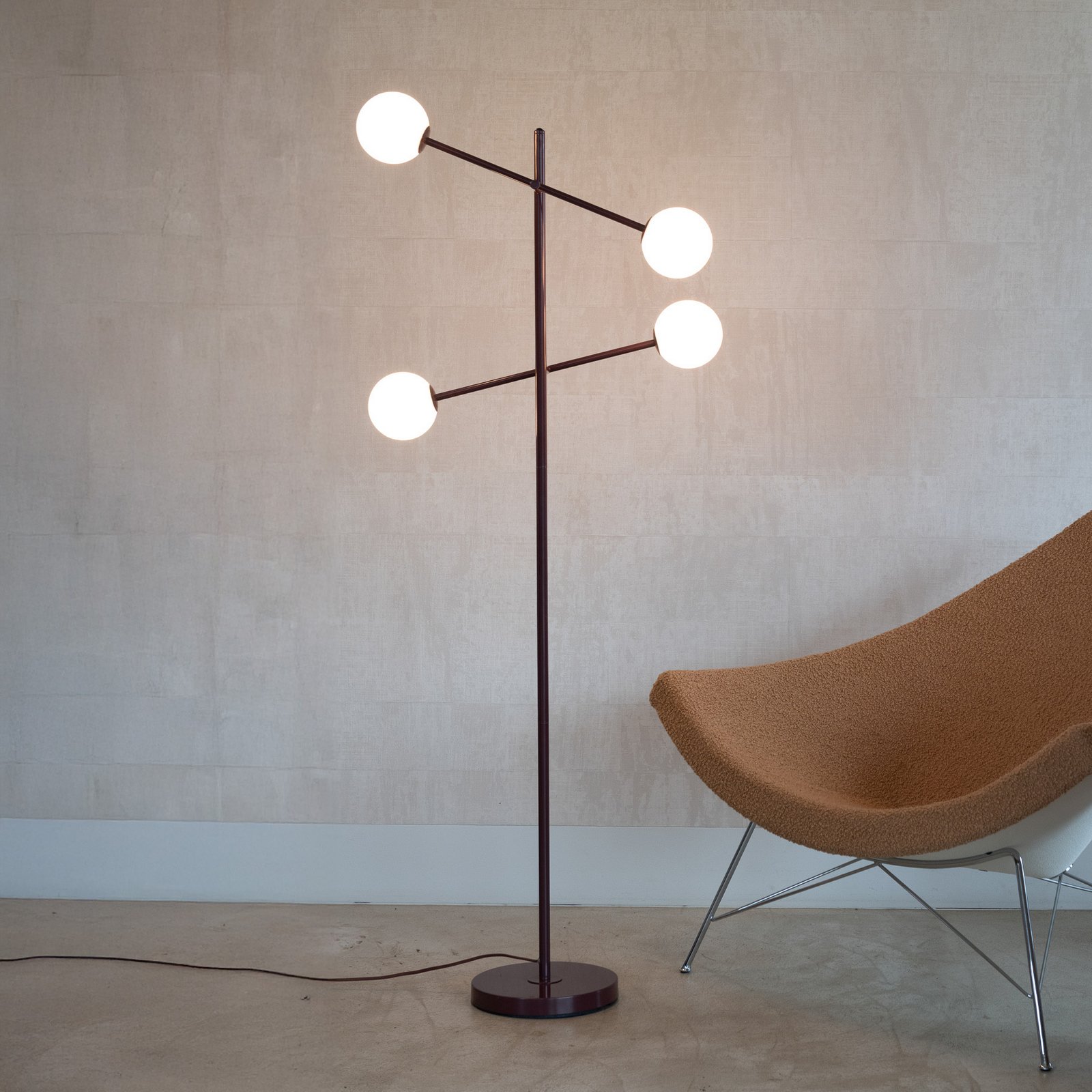 IT'S ABOUT ROMI Stehlampe Copenhagen, dunkelrot, drehbar