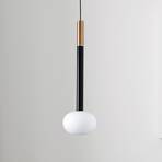 Lampada a sospensione Mose, rame, altezza paralume 48 cm, a 1 luce, vetro