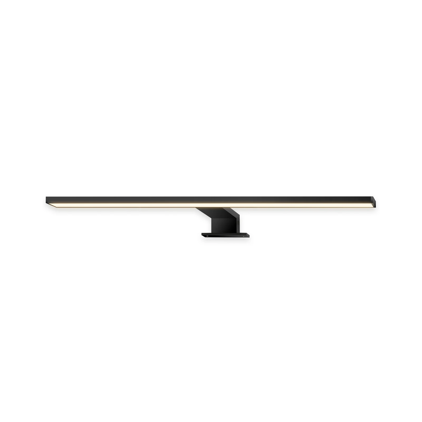 Lampă cu oglindă LED Dun 2 în 1, negru mat, IP44, lungime 50 cm