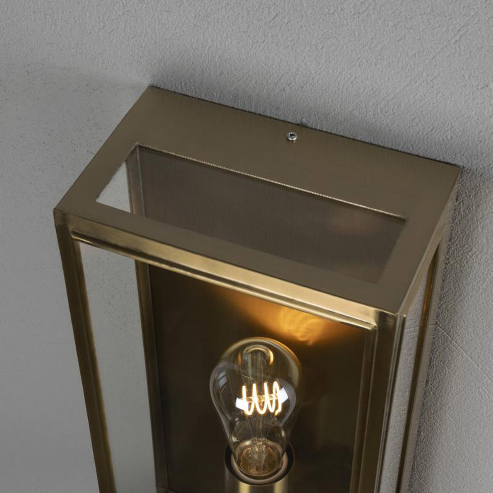 Kültéri fali lámpa Carpi, sárgaréz, szélesség 20.5cm