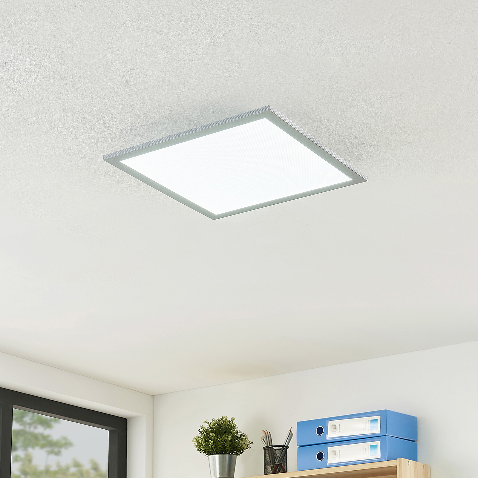 Arcchio Gelora LED panel, CCT, 40 x cm, for Kitchen, plastic, aluminium, 27 W, energy efficiency: A+, L: 40 cm, W: 40 cm, H: 5.2 cm