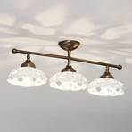 Emanuel ceiling light, ceramic, 3-bulb