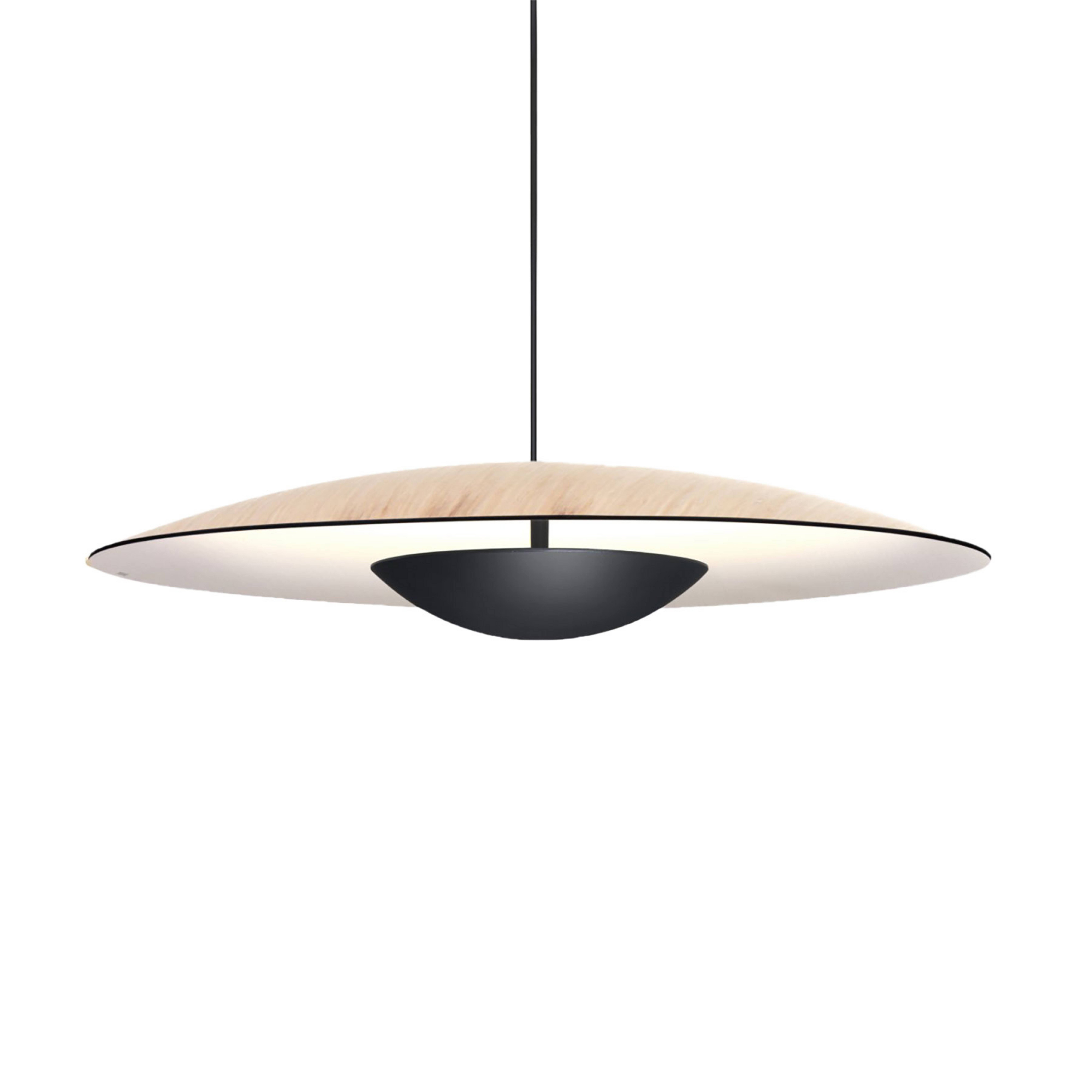 MARSET Ginger LED-Pendel Triac Ø32cm eiche/weiß
