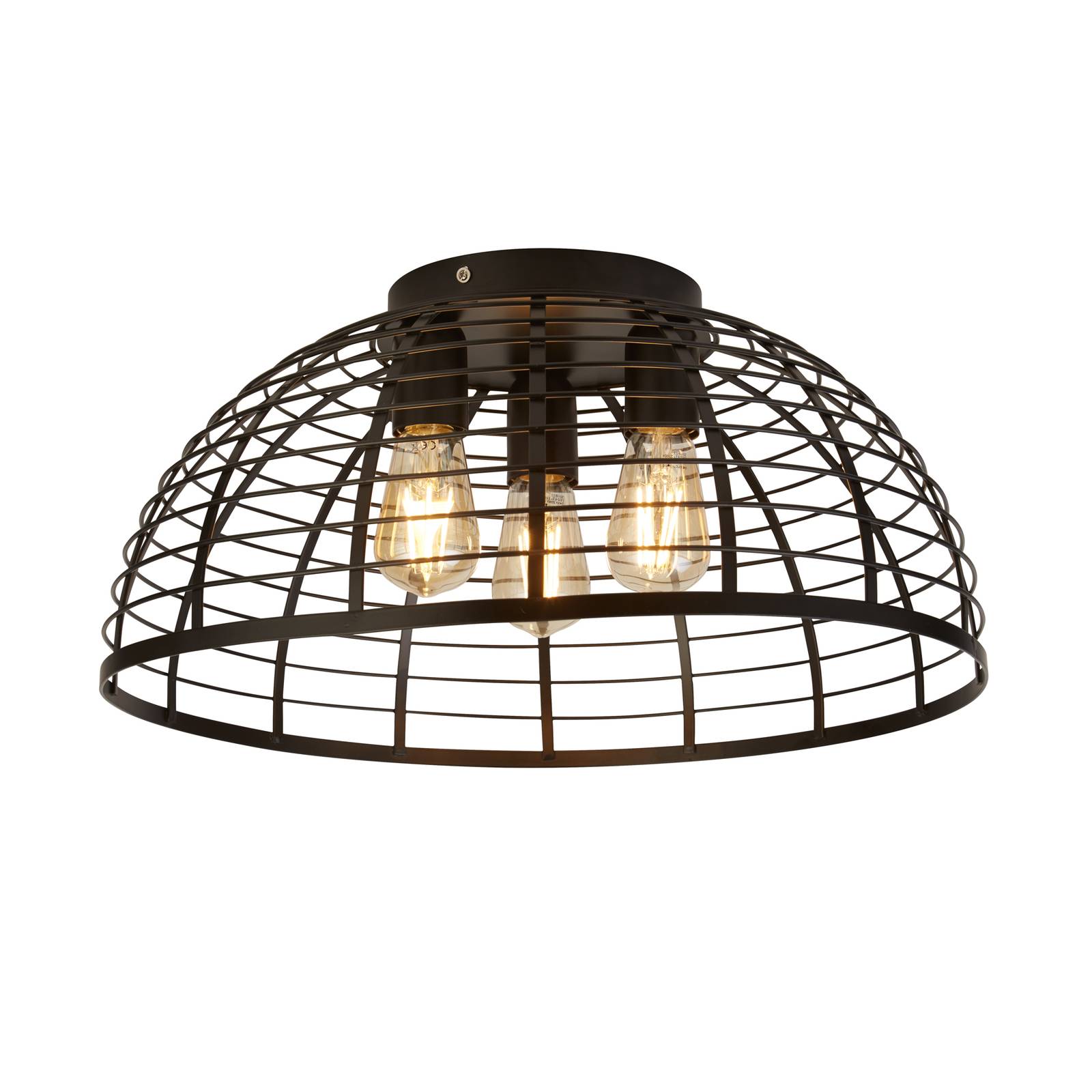 Lampa sufitowa Cage II 3-pkt. w kształcie klatki