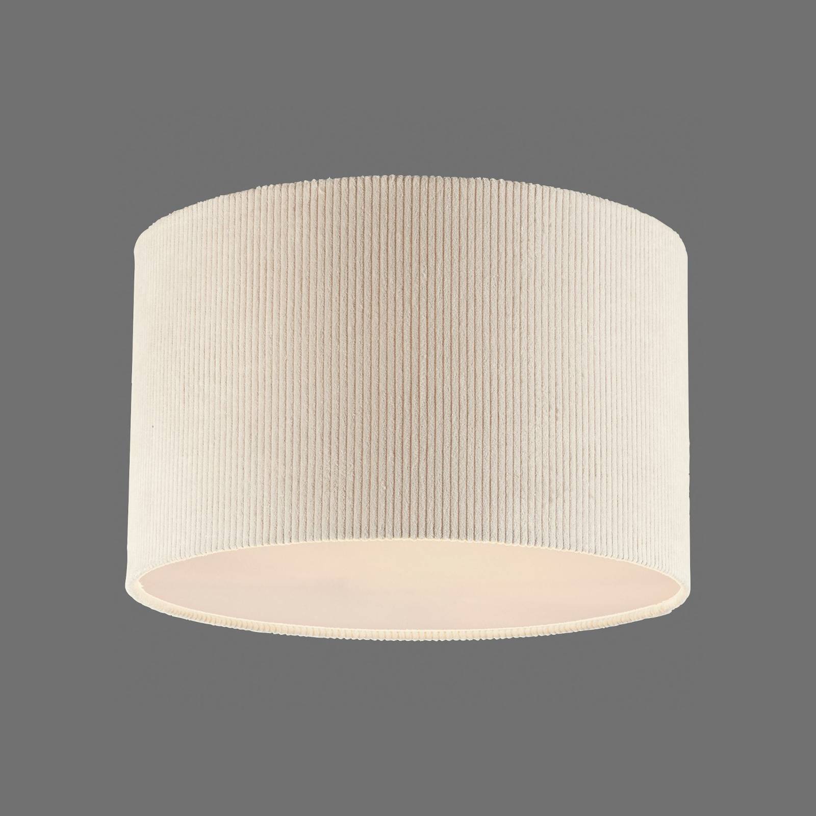 JUST LIGHT. Green Duro taklampe tekstil beige