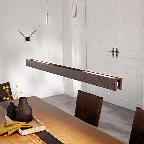 Tre-LED- hengelampe Alin, kolonialeik, 98 cm