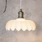 Kurage pendant light, antique brass, frosted glass, Ø 25.5 cm