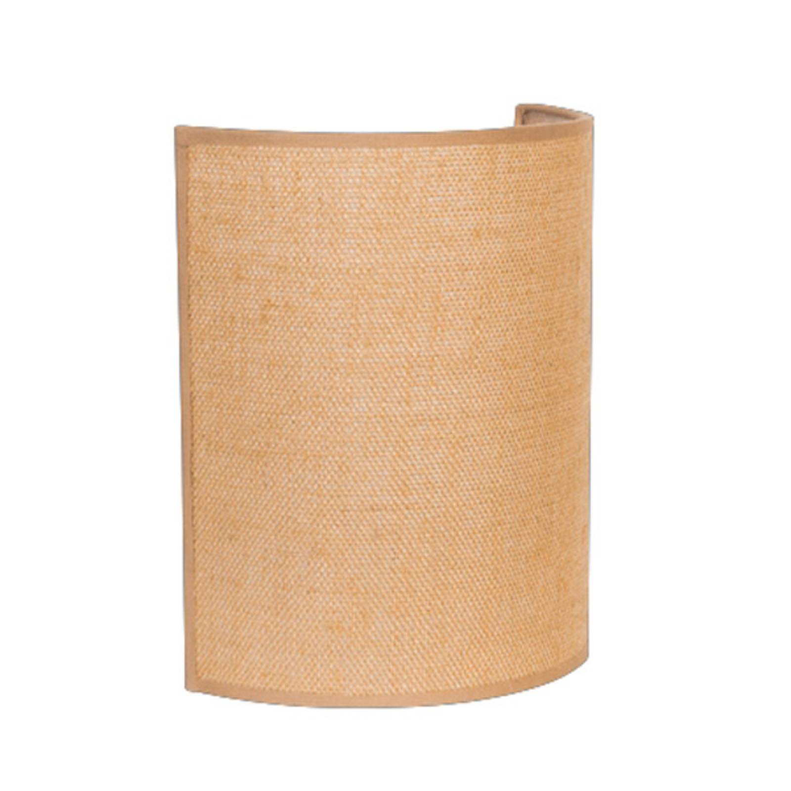 Wandleuchte Jute, naturbraun, halbrund