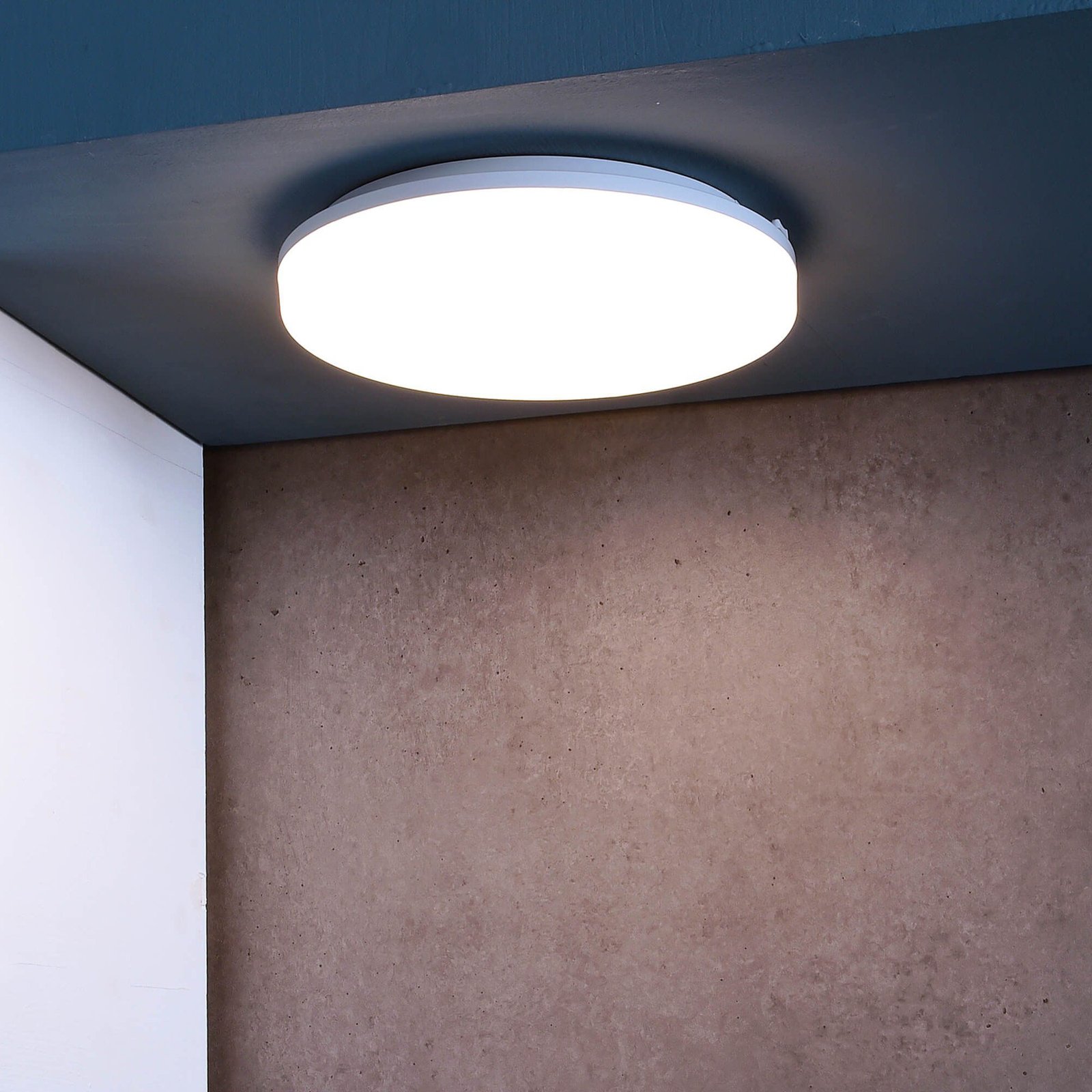 Utendørs LED-taklampe Atlais Motion, 18W, Ø 28 cm