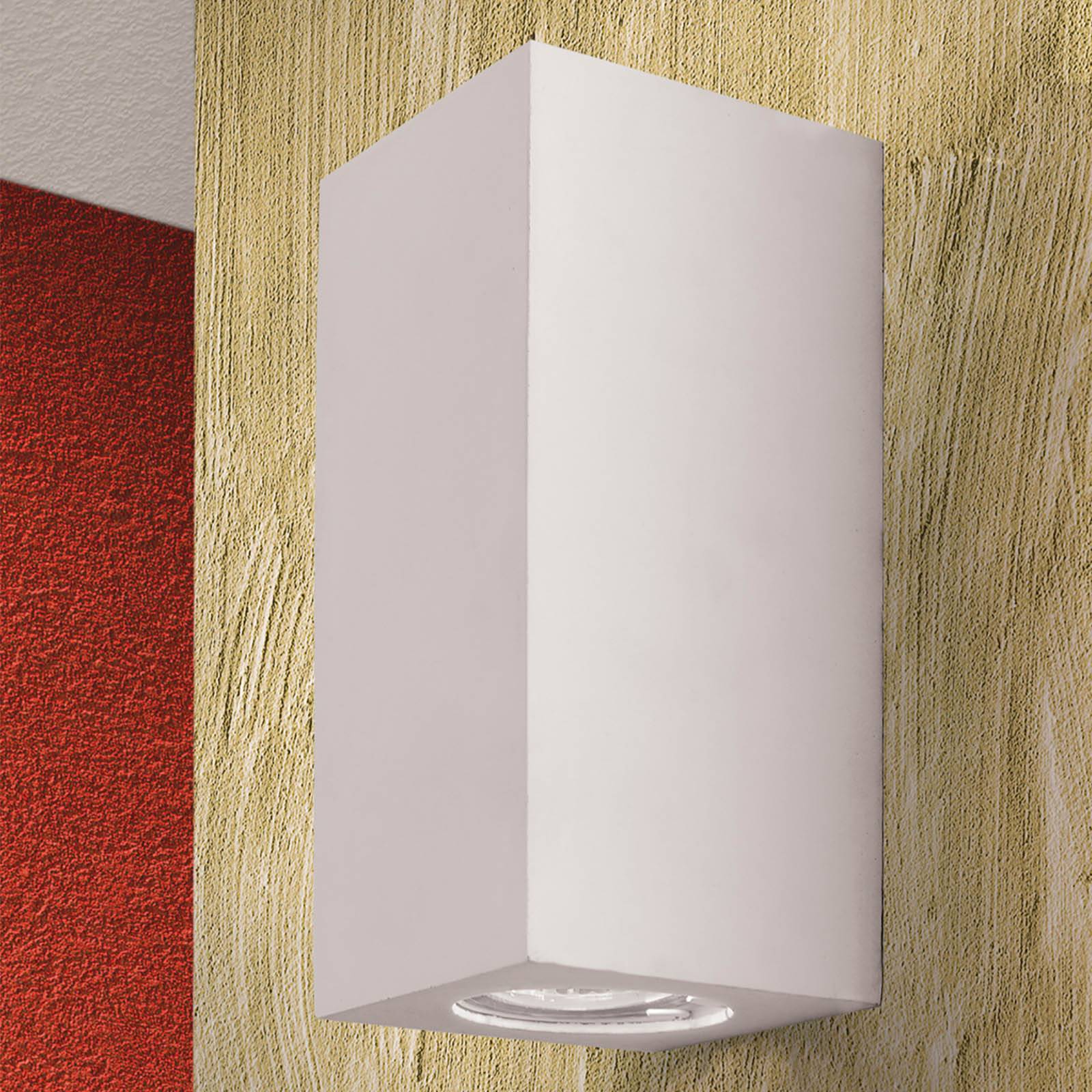 E-shop Nástenné svetlo Cube keramika biela výška 15,5 cm