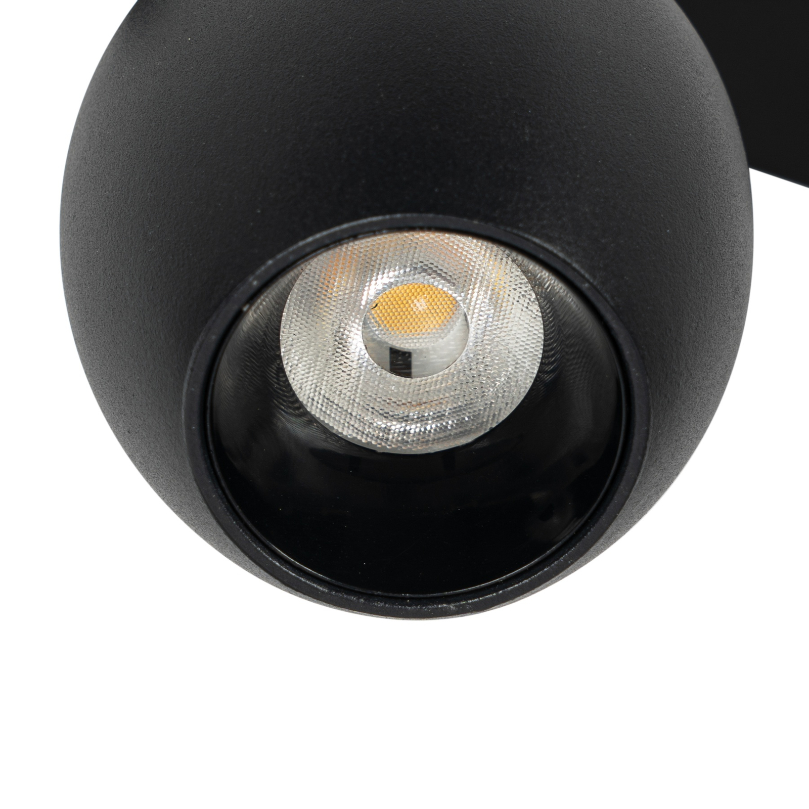 Lindby LED-es reflektor 48 V Lumaro, fekete, Ø 6,2 cm, fényerőszabályzóval