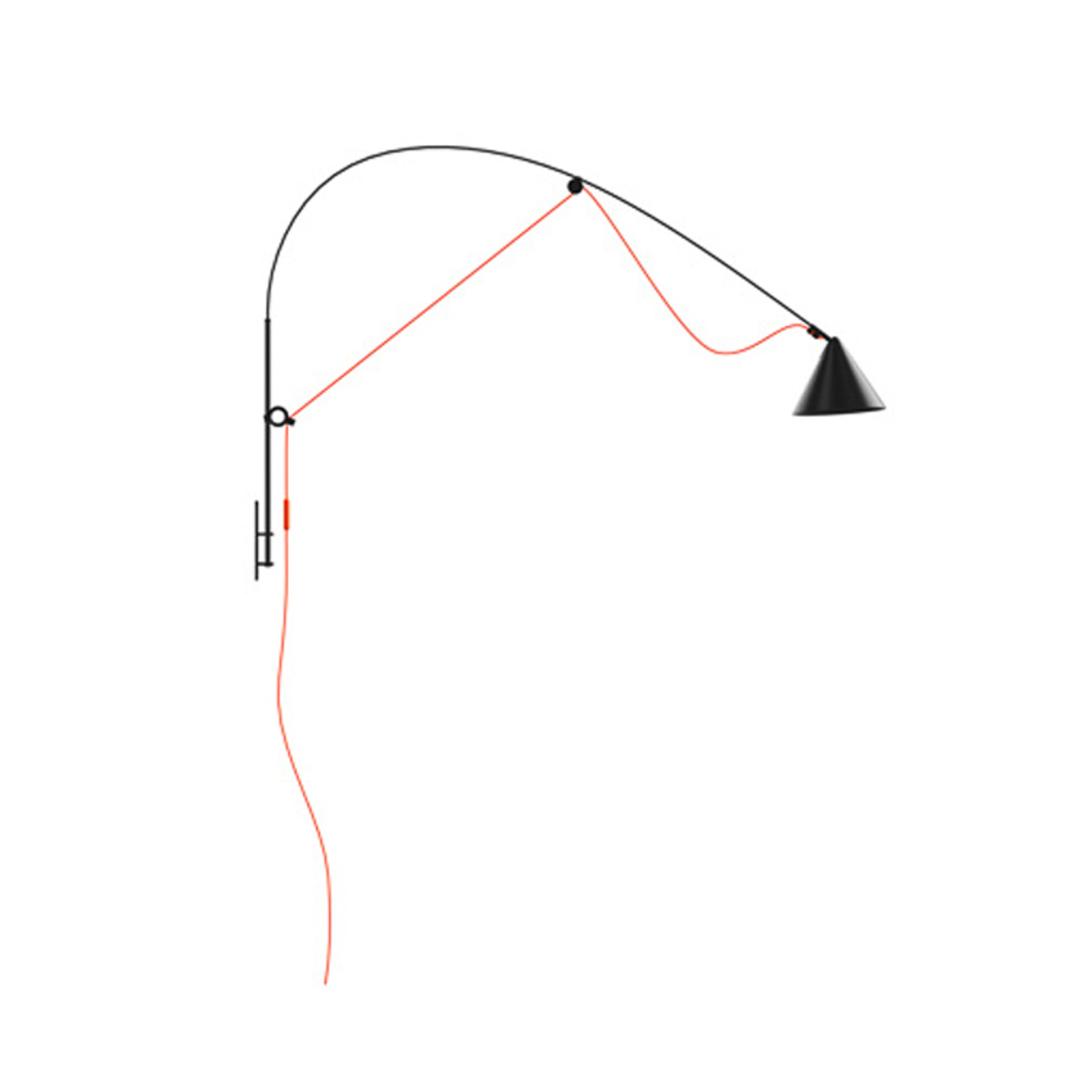 midgard AYNO wall L LED wall lamp depth 130 cm